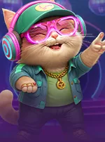 Miniatura da slot DJ Neko exibida no catálogo da seção brasileira.
