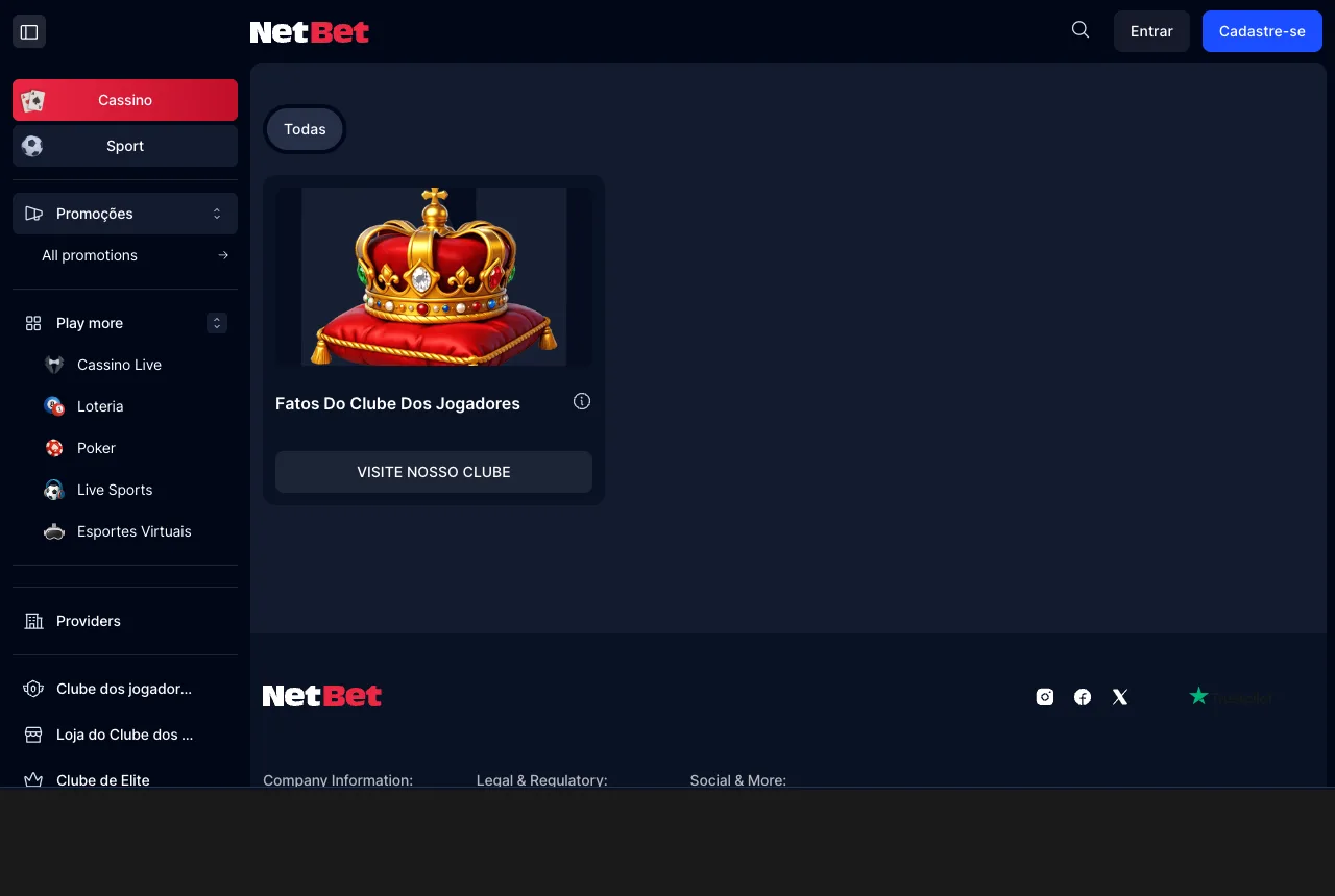 Página de promoções da seção brasileira, versão desktop, com um único cartão listado.